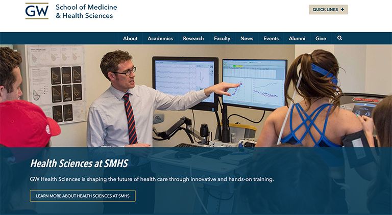 SMHS website homepage